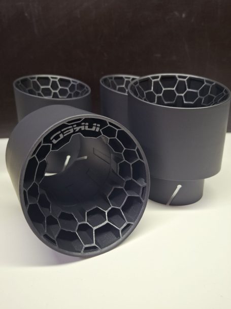 3D gedruckte Endrohre in Glacier Black